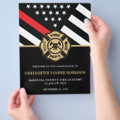 消防士消防士院卒業党歓迎 チラシ (手)