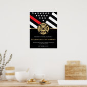 消防士消防士院卒業党歓迎 ポスター (キッチン)