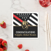 消防士消防士院卒業党赤線 スタンダードカクテルナプキン (インサイチュ)