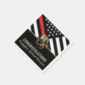 消防士消防士院卒業党赤線 スタンダードカクテルナプキン (角)