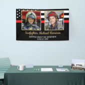 消防士消防士院卒業式消防士写真 横断幕 (トレードショー)