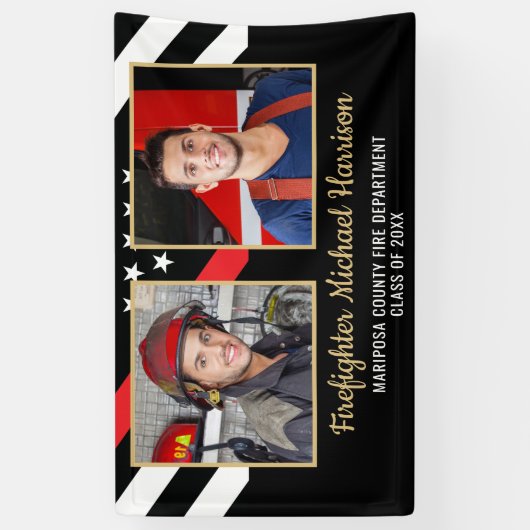 消防士消防士院卒業2写真 横断幕 (縦)