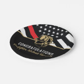 消防士消防士院旗艦卒業パーティー ペーパープレート (アングル)