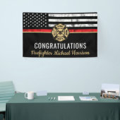 消防士消防士院旗艦卒業パーティー 横断幕 (トレードショー)