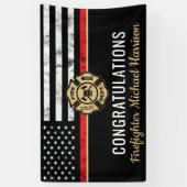 消防士消防士院旗艦卒業パーティー 横断幕 (縦)