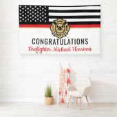 消防士消防士院薄赤線卒業 横断幕 (インサイチュ)