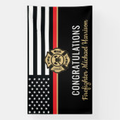 消防士消防士院薄赤線卒業 横断幕 (縦)