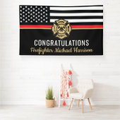 消防士消防士院薄赤線卒業 横断幕 (インサイチュ)