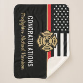 消防士消防士院赤線旗卒業 シェルパブランケット (正面)