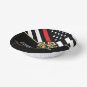 消防士消防士院赤線旗卒業 ペーパーボウル (傾斜あり)