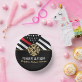 消防士消防士院赤線旗卒業 ペーパーボウル (パーティー)