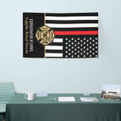 消防士消防士院赤線旗卒業 横断幕 (トレードショー)