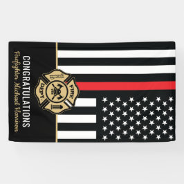 消防士消防士院赤線旗卒業 横断幕