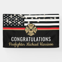 消防士消防士院赤線旗卒業 横断幕