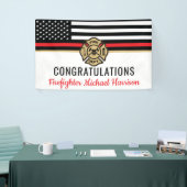 消防士消防士院赤線旗卒業 横断幕 (トレードショー)