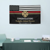 消防士消防士院赤線旗卒業 横断幕 (トレードショー)