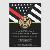 消防士消防署卒業消防士 マグネット招待状 (正面)