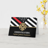 消防士消防署旗消防士の退職 カード (黄色い花)