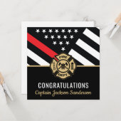 消防士消防署旗消防士の退職 カード (正面/裏面インサイチュ)