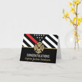 消防士消防署旗消防士の退職 カード (黄色い花)