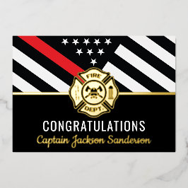 消防士消防署旗消防士の退職 箔招待状