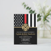 消防士消防署退職消防士 インビテーションポストカード (スタンド正面)