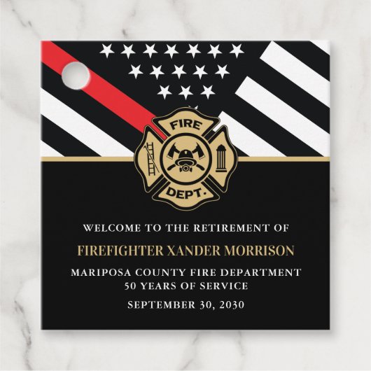 消防士消防署退職消防士 フェイバータグ (正面)