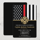 消防士消防署退職消防士 招待状 (正面/裏面)