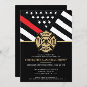 消防士消防署退職消防士 招待状 (正面/裏面)