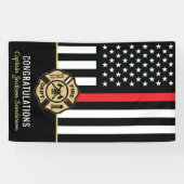 消防士消防署退職消防士 横断幕 (横)