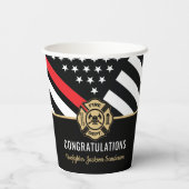 消防士消防署退職消防士 紙コップ (裏面)