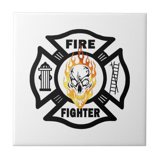 消防士炎上スカルコースター タイル (正面)