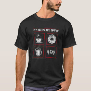 消防士用コーヒービールが必要シンプル Tシャツ