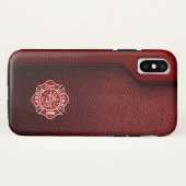消防士用印刷革 Case-Mate iPhoneケース (裏面(横))