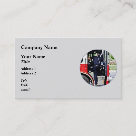 消防士登山から消防車へ 名刺 (正面)