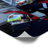 消防士登山はしご ポスター (角)