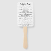 消防士祈りの言葉カード薄い赤いライン卒業 ハンドファン (裏面)