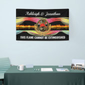 消防士結婚式招待状旗 横断幕 (トレードショー)