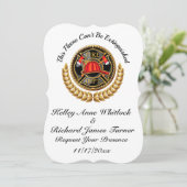 消防士結婚式招待状 招待状 (スタンド正面)