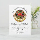 消防士結婚式招待状 招待状 (スタンド正面)