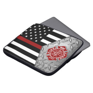 消防士薄赤線マルチーズクロスノートパソコンバッグ ラップトップスリーブ