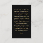 消防士記念写真葬式祈りの言葉カード コーリングカード (裏面)