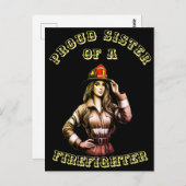 消防士誇りを持ったハイテクの姉妹 ポストカード (正面/裏面)