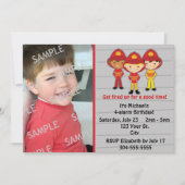 消防士誕生会 招待状 (正面)