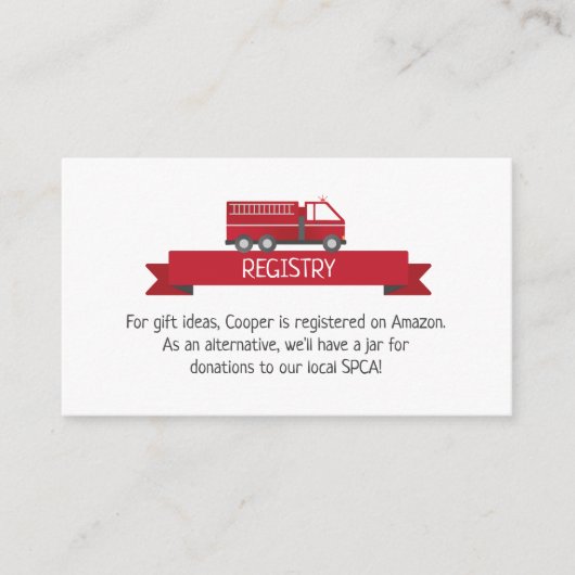 消防士誕生日 エンクロージャーカード (正面)