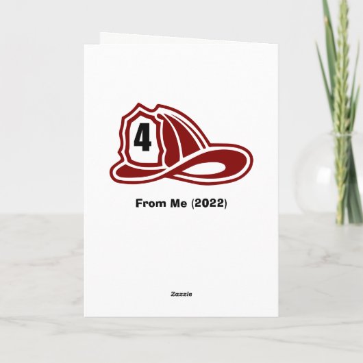 消防士誕生日 カード (裏面)