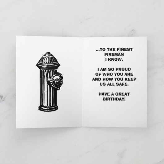 消防士誕生日 カード (内部)