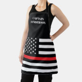 消防士赤線旗アメリカ消防士 エプロン (インサイチュ)