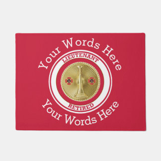 消防士退職した中尉カスタムドアマット ドアマット