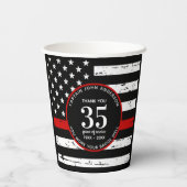 消防士退職パーティーカスタムシンレッドライン 紙コップ (裏面)